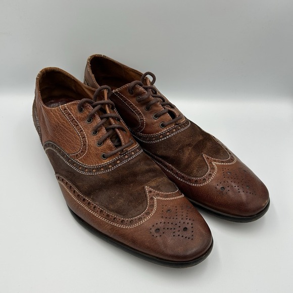 Johnston & Murphy Other - Johnston Murphy 1850 Dress Shoes‎ Mens 13 M Oxford Wingtip Brown Lace Up Casual